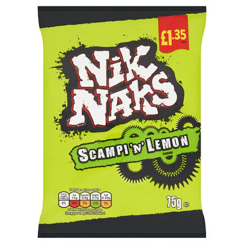 Nik Naks Scampi 'N' Lemon Flavour 75g